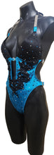 Load image into Gallery viewer, Teal and black onepiece swimsuit (ex sample/demo)