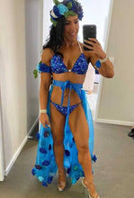Load image into Gallery viewer, Floral skirt and matching headband (without bikini) - KoKo AustraliaFloral skirt and matching headband (without bikini)Competition Theme Wear