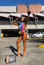 Load image into Gallery viewer, "The Renee" in Barbie pink, couture onepiece swimsuit for hire - KoKo Australia"The Renee" in Barbie pink, couture onepiece swimsuit for hireKoKo Australia