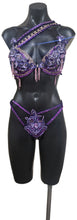 Load image into Gallery viewer, Purple Crystal FMG Bikini Competition Suit