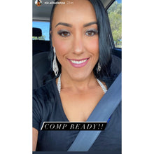 Load image into Gallery viewer, Silver Multi-Layered Oval Earrings