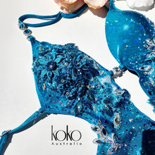 Load image into Gallery viewer, Teal Aqua swimsuit floral lace by koko australia
