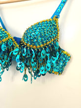Load image into Gallery viewer, Belly dancer sequin bra for theme wear - KoKo AustraliaBelly dancer sequin bra for theme wearKoKo Australia
