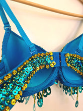 Load image into Gallery viewer, Belly dancer sequin bra for theme wear - KoKo AustraliaBelly dancer sequin bra for theme wearKoKo Australia
