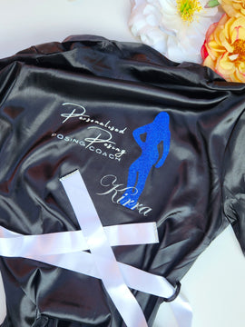 Black custom Team Competition Robe for Personalised Posing