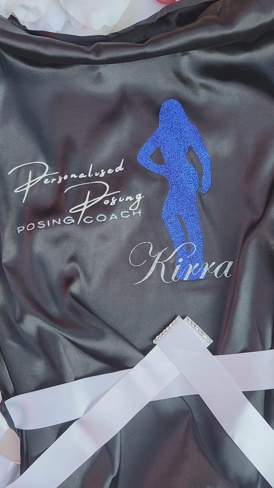 Black custom Team Competition Robe for Personalised Posing