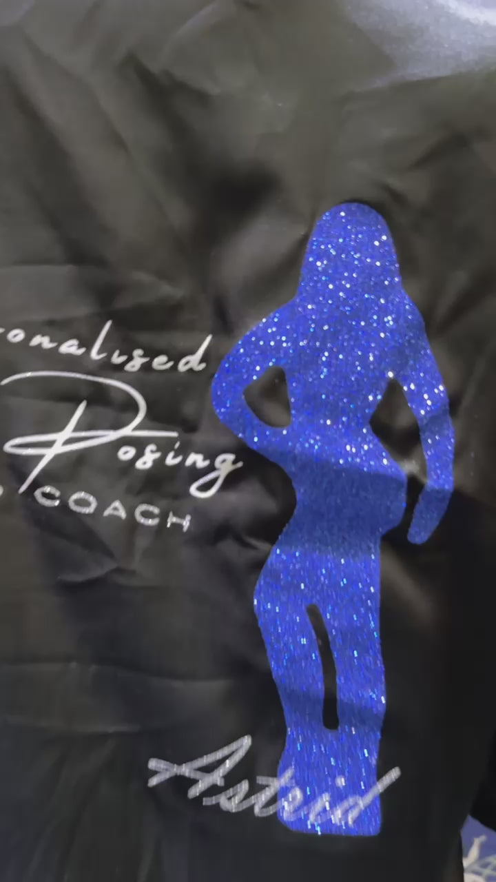 Black custom Team Competition Robe for Personalised Posing