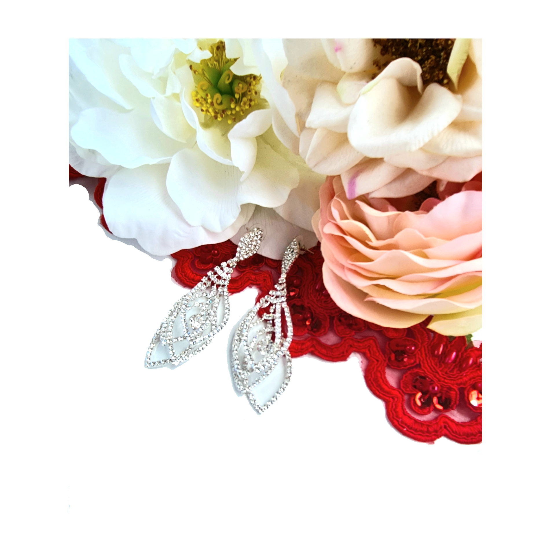 Silver Multi-Layered Oval Earrings