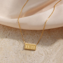 Load image into Gallery viewer, 11:11 Stainless Steel necklace with gold or silver plating 11 11 MAKE A WISH
